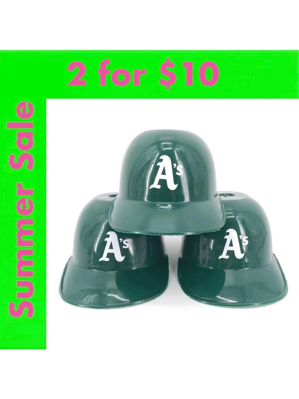 90s Oakland A's MLB baseball 90s Laich ice cream helmets 1990s vintage SALE